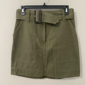 Banana‎ Republic Khaki Green Belted Skirt Size 4